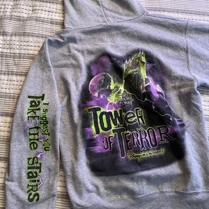 Disney Tower of Terror Zip Up Hoodie GITD